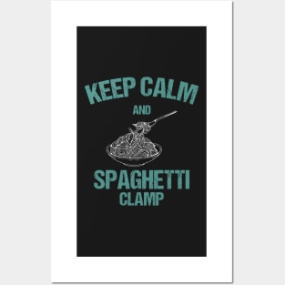 keep calm and spaghetti clamp Posters and Art